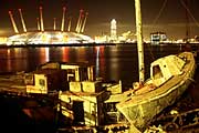 Millenium Dome at night