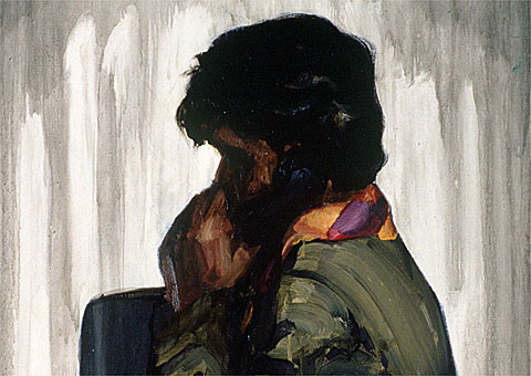 Network Study (with striped scarf) - Close-up 'A'